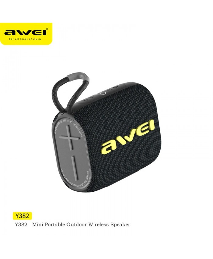 Awei Y382 TWS Wireless Bluetooth Speaker Super Clear Sound Long Life Battery Waterproof IPX7